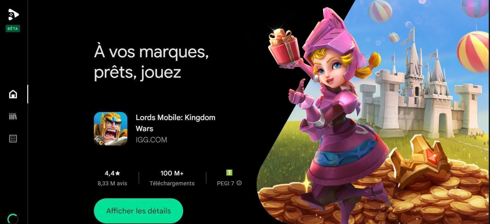 Google Play Game en version bêta sur PC