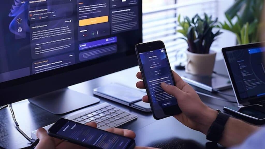 Une personne en plein développement d'une application web