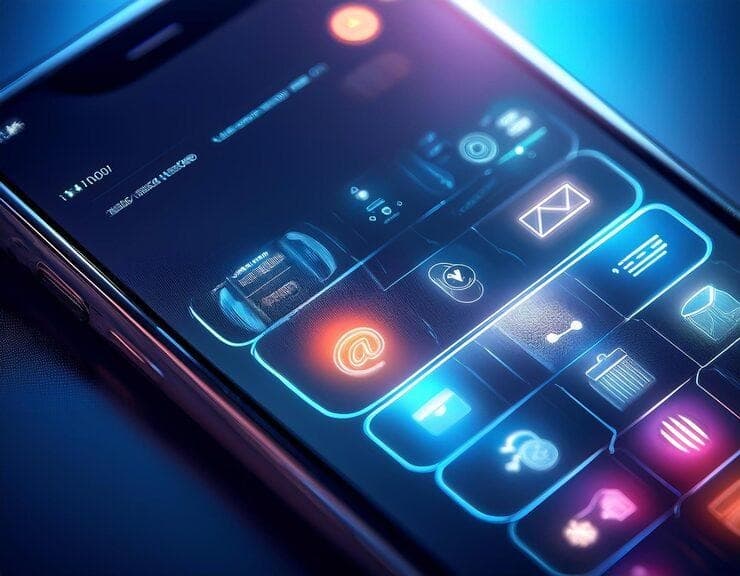 Une application mobile sur un smartphone