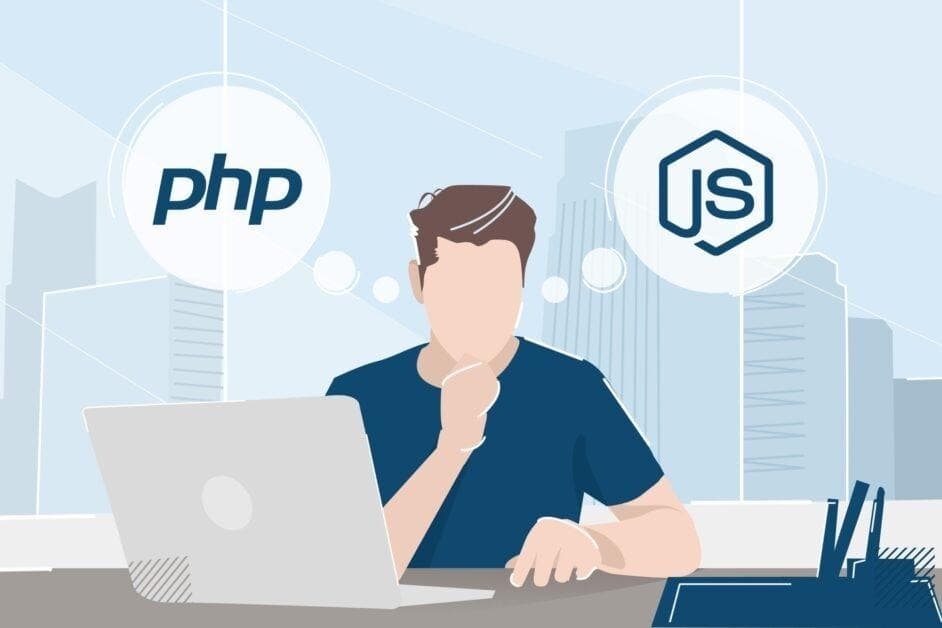 PHP ou Node.js selon le type de projet