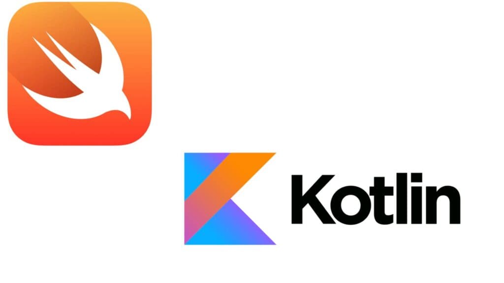 Logos officiels des langages de programmation pour Android et iOS