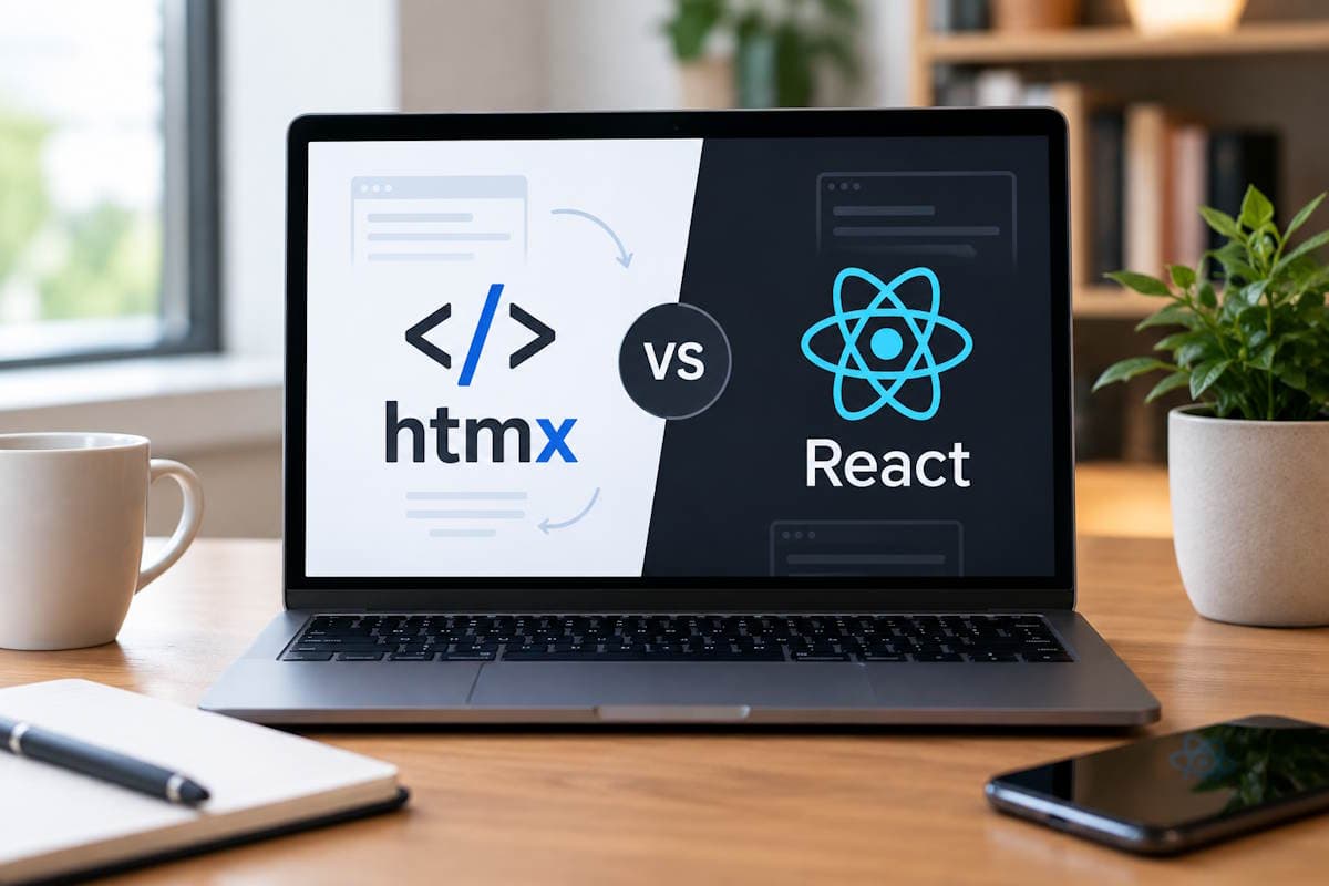 HTMX vs React en 2026 : faut-il revenir à l’hypermedia pour vos applications web ?
