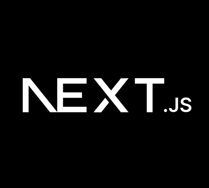 Logo officiel du meta-framework Next.js en blanc sur fond noir