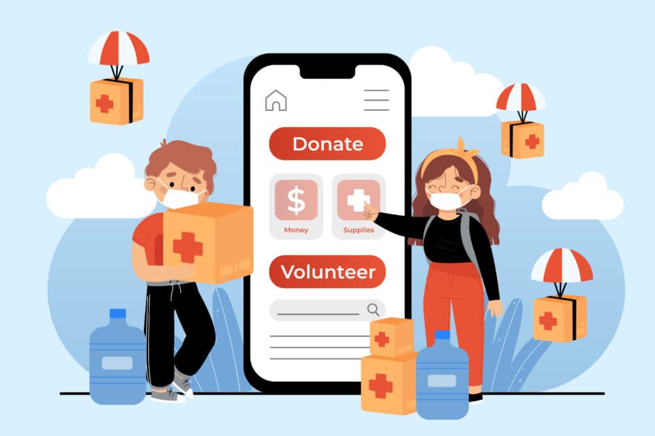 Interface CRM d'une application mobile association