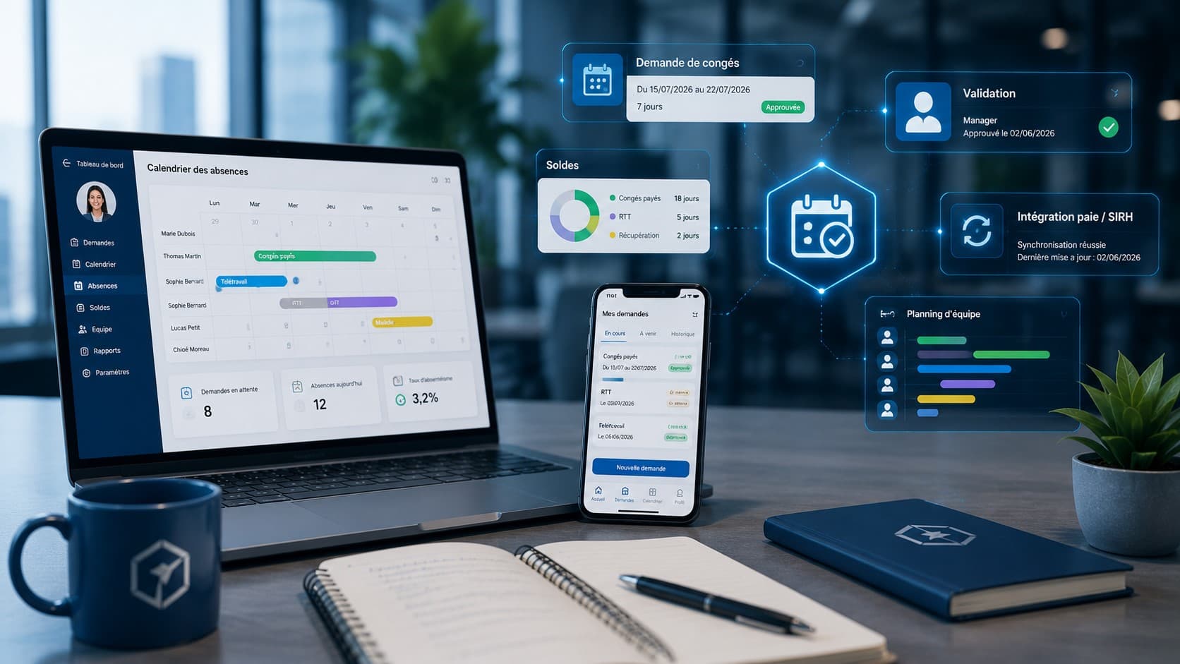 Application de gestion des congés et absences : fonctionnalités essentielles et ROI en 2026