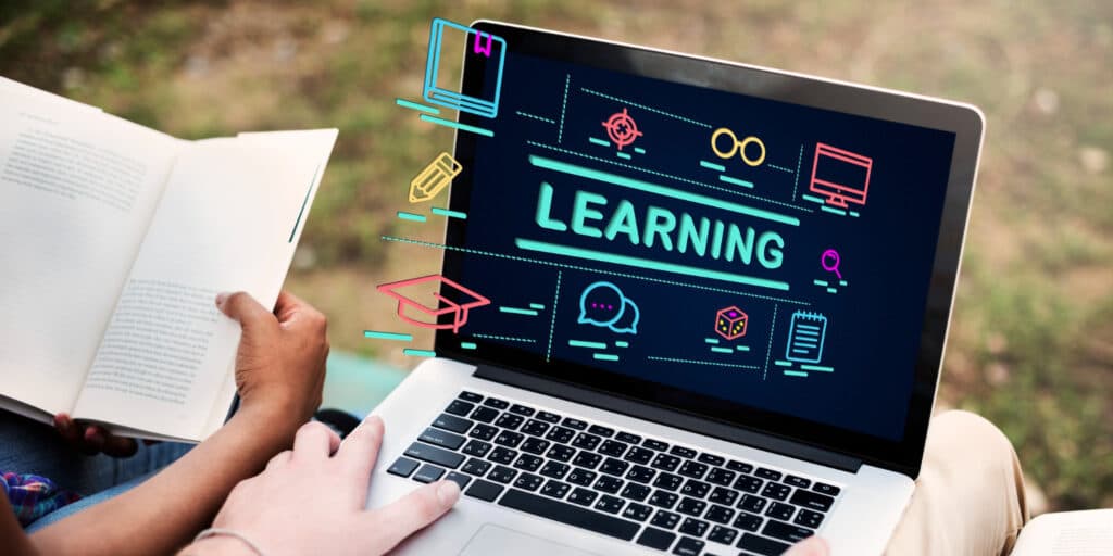 Interface de plateforme e-learning avec mécaniques de gamification et d'apprentissage interactif