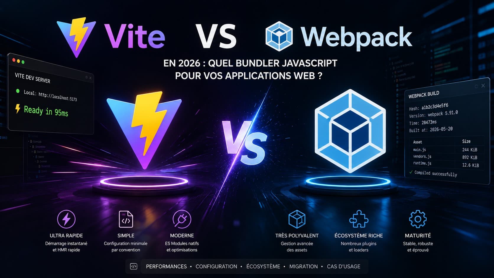 Vite vs Webpack en 2026 : quel bundler JavaScript choisir pour vos applications web ?